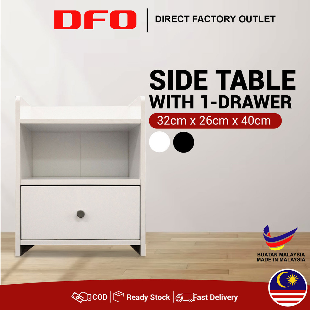 DFO Side Table with 1Drawer/Rack Kecil Tepi Katil Almari Sisi Katil