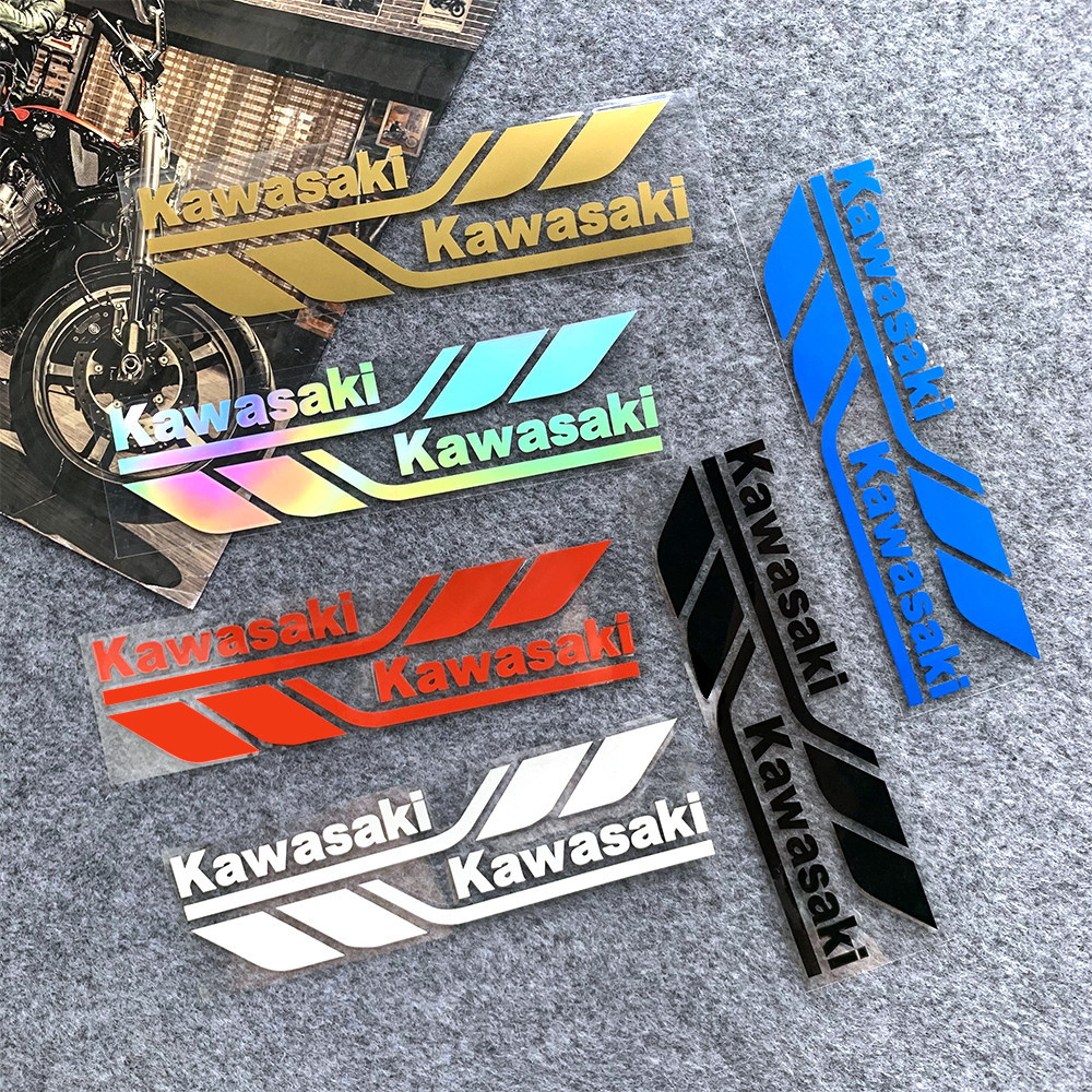 4Pcs KAWASAKI Stickers Motorcycle Shock-absorbing Decals Reflective ...