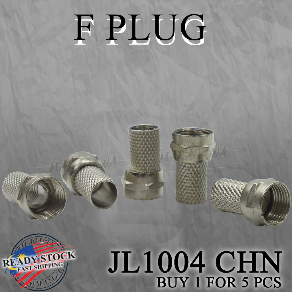 F PLUG F CONNECTOR FOR RG6 COAXIAL CABLE ASTRO MYTV SOCKET CABLE RG6 ...