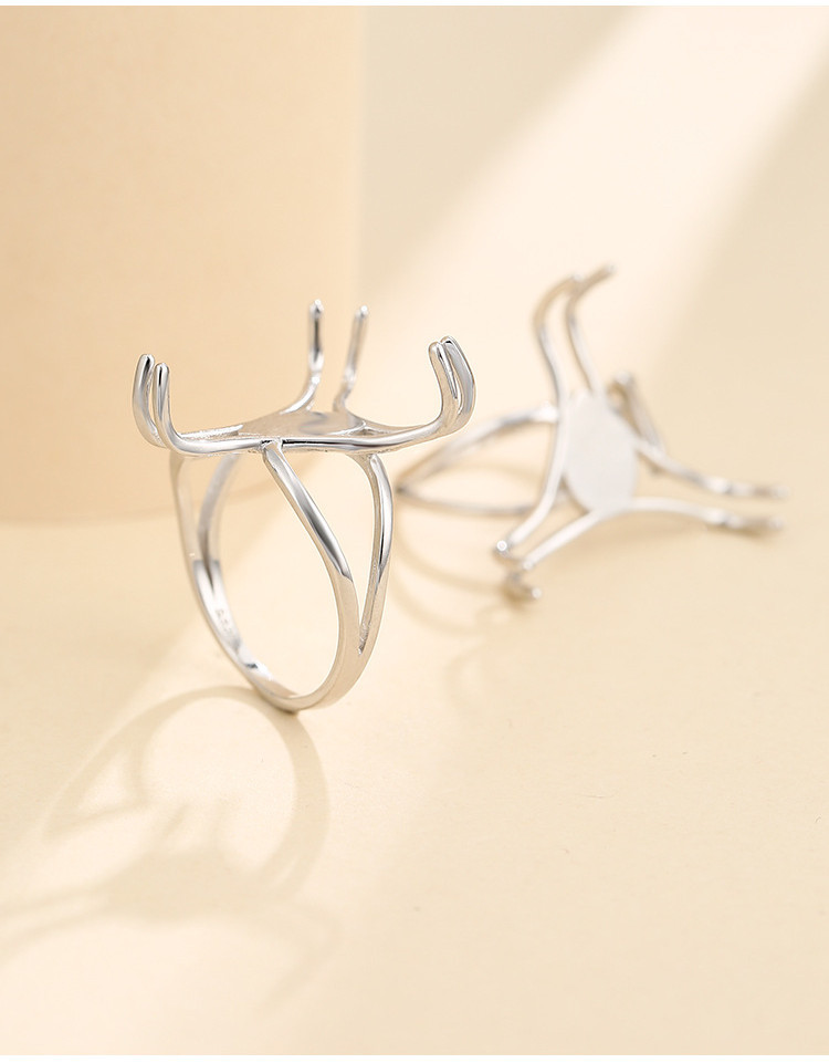 Ring empty support | S925 Sterling Silver with Shape Long Claw ...