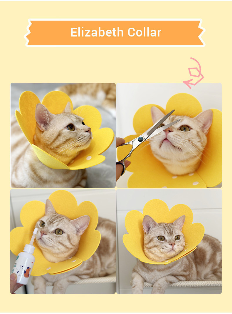 Cat Collar Cone Pet Elizabeth Collar Cat Neck Colar Kolar Kucing Sakit ...