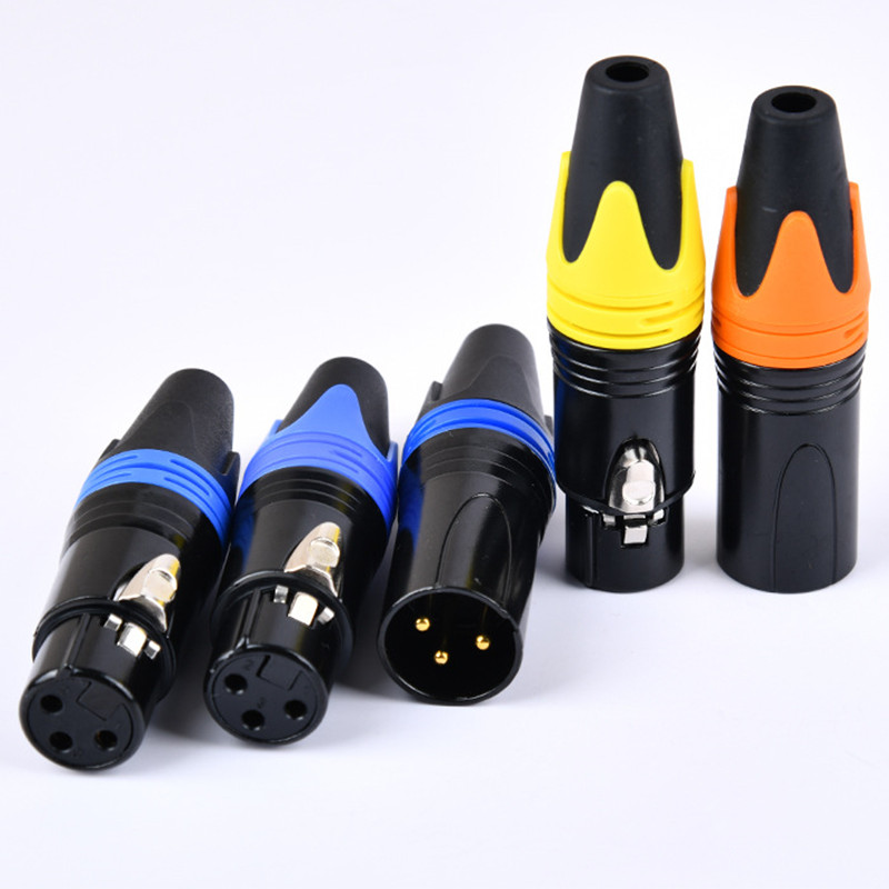 Microphone Female Jack + Male Plug Mic Connectors Solder Plug Audio ...