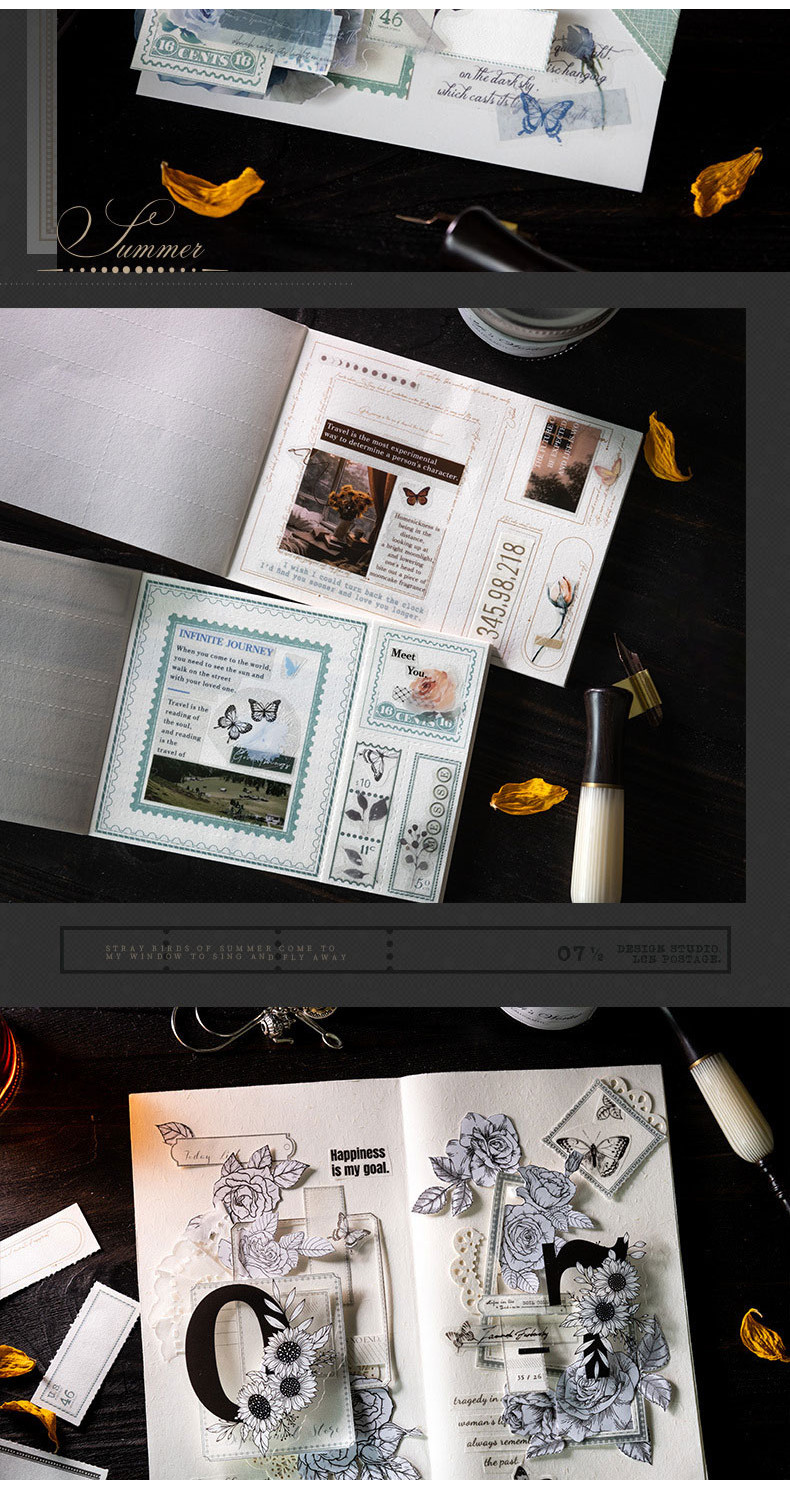 ENWEI 30 Pcs [Rules And Boxes Series] Simplicity Journal Sticky Notes ...