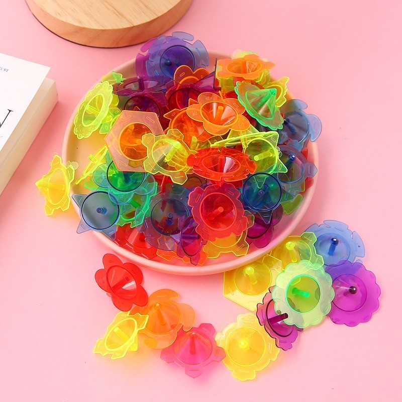 Classic Plastic Colorful Lace Spinning Top Toys Kids Educational Fidget ...