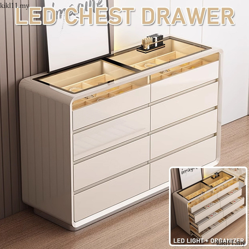 HW GV CHEST DRAWER With Light Display Cabinet Dressing Table | Shopee ...
