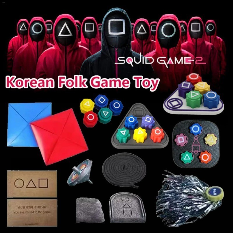ROTKUSZ Gonggi – Jeu Traditionnel Coréen Complet – 5 Jeux En 1 (Gonggi, Jebi Chagi, Ddakji…) – Idéal Enfants & Famille