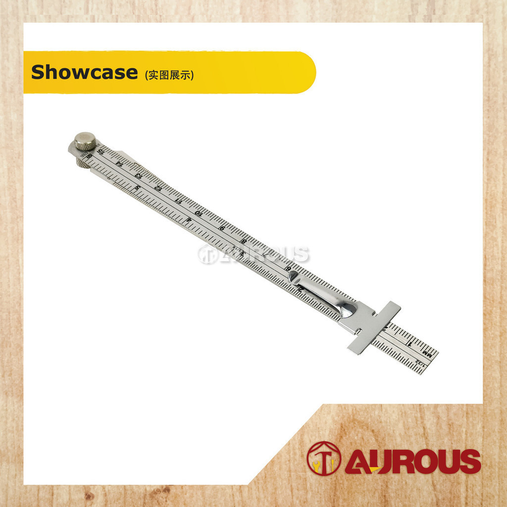 STAINLESS STEEL FOLDING GAP TAPER GAUGE DEPTH RULER WITH STRAIGHT RULER ...