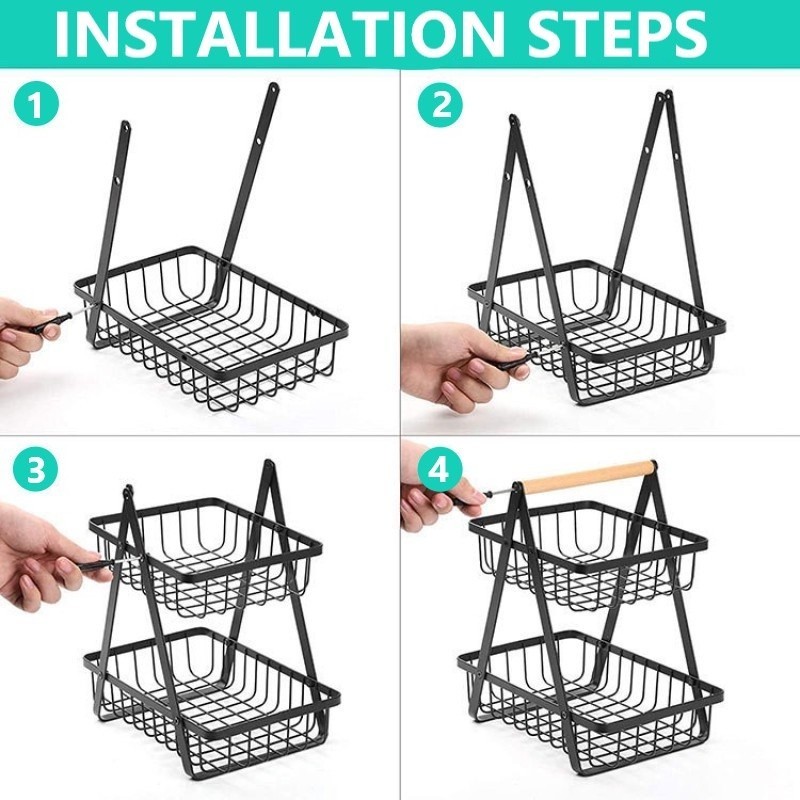 【ShopWithJoy】Onion Rack Fruit Basket Rak Bawang Bertingkat Vegetable ...