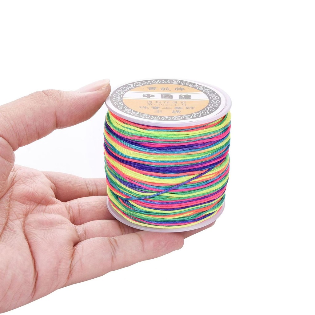 10-100m 0.8mm 24 color nylon thread High quality jade thread Chinese ...