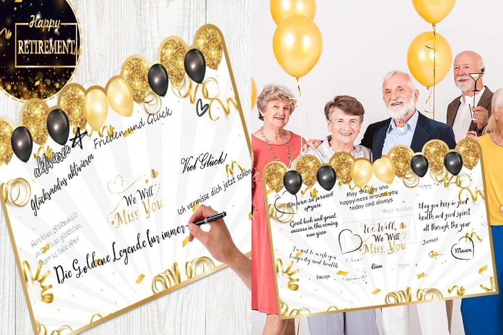 TF* Retirement Celebration Card Giant Retirement Card Sparkling Happy ...