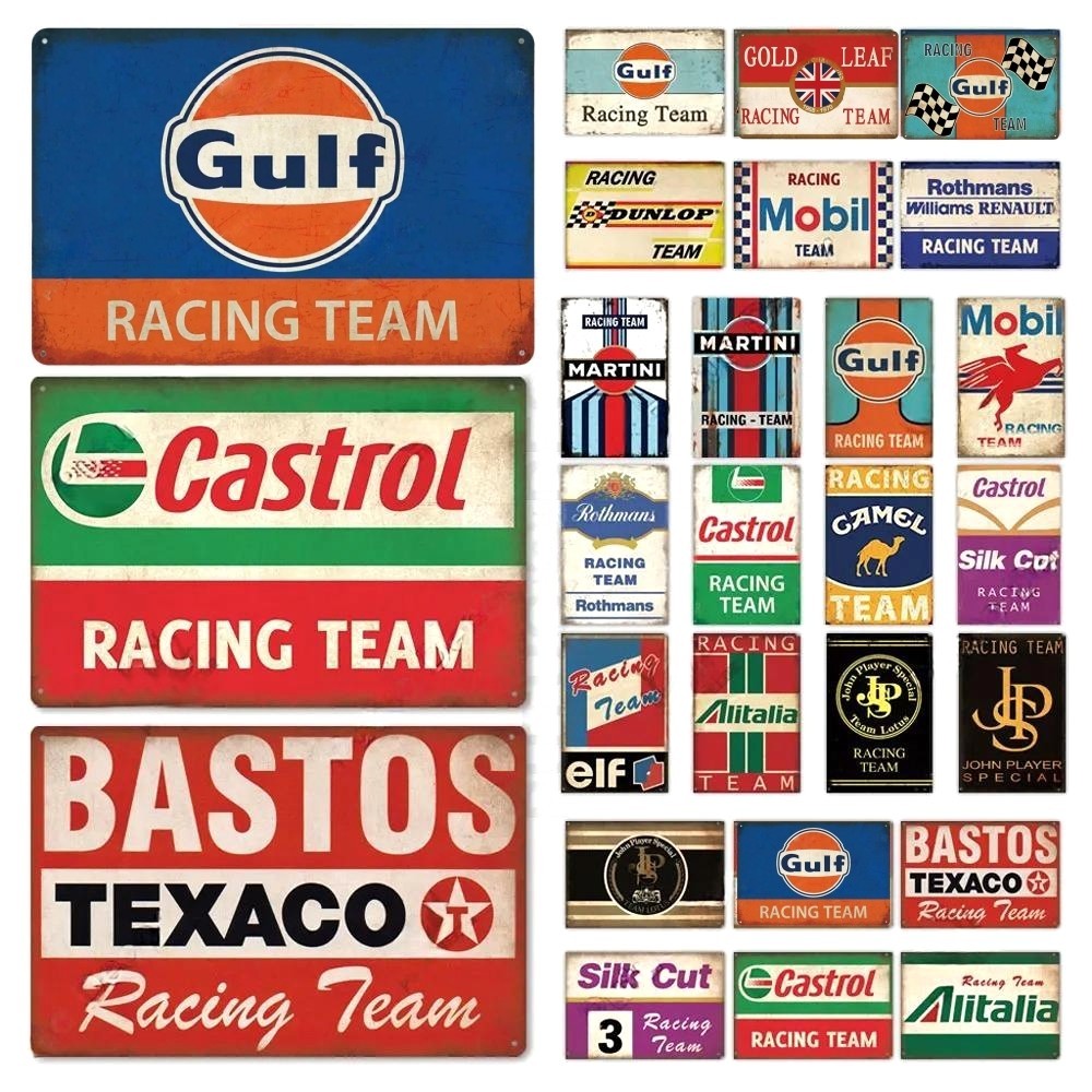 FJ Racing Team Posters Decor Vintage Tin Signs Metal Signs Wall ...