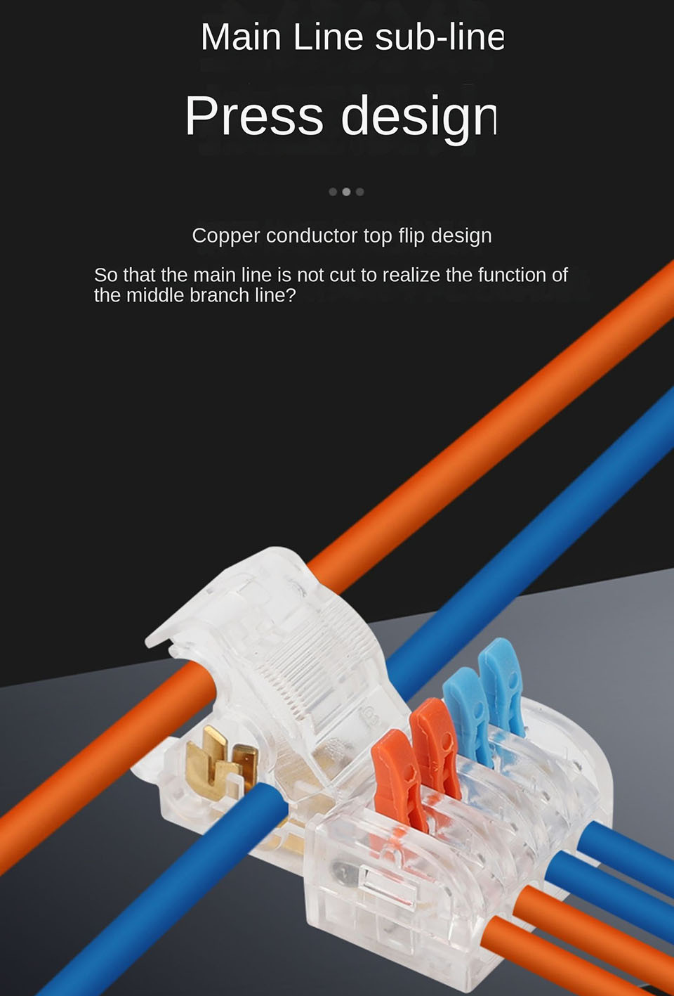 T-type Electrical Wire Connectors Snap Splice Locking Quick Crimp ...