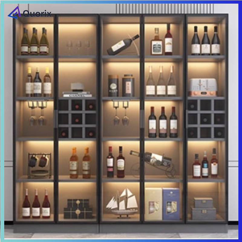 Wine Rack Large Cabinet Integrated Capacity Wine Fridge Light Luxury ...