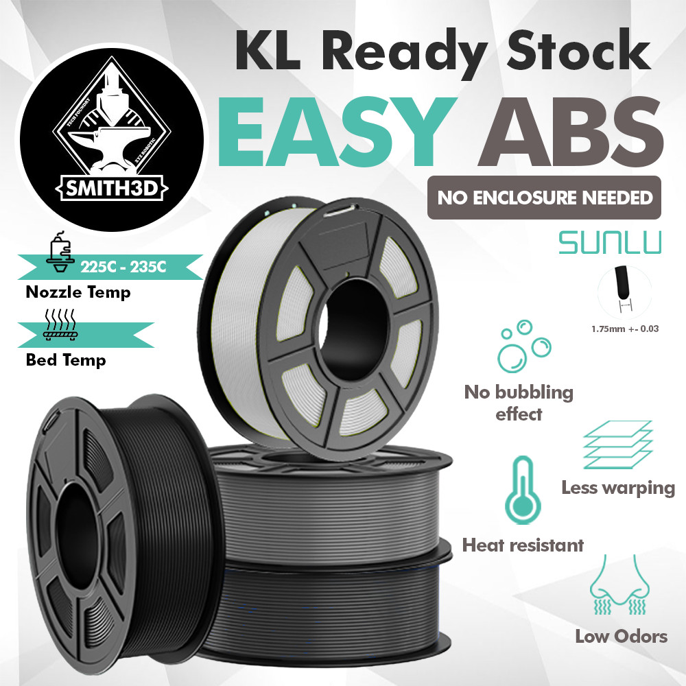 Sunlu ABS Filament, Easy ABS Filament ABS Less Warp Easy to Print ABS ...
