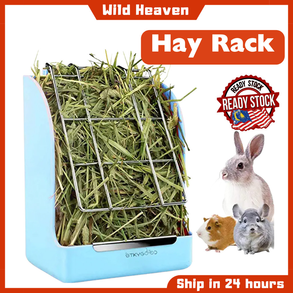 Rabbit Hay Rack Feeder Guinea Pig Chinchilla Food Bowl Arnab 兔子食盆草架 ...