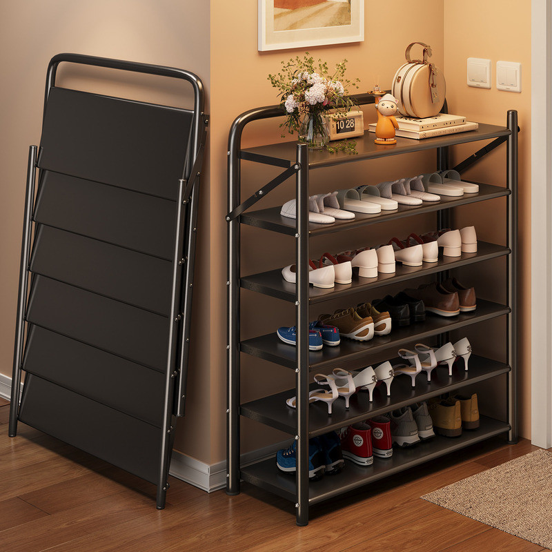 Free Installation Folding Shoe Rack Iron Door Multi Layer Shoe Cabinet ...
