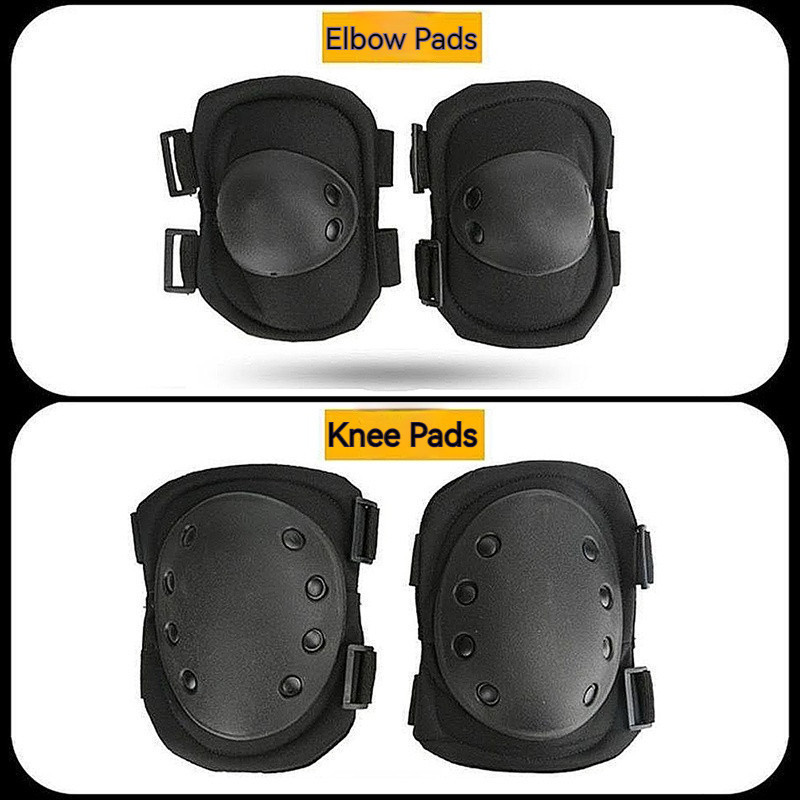 Knee & Elbow Protective Pads Set Tactical Combat | Shopee Malaysia