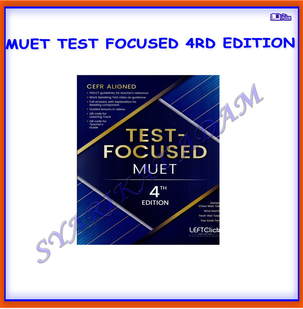 [ADM] MUET TEST FOCUSED 4RD EDITION-2024 | Shopee Malaysia