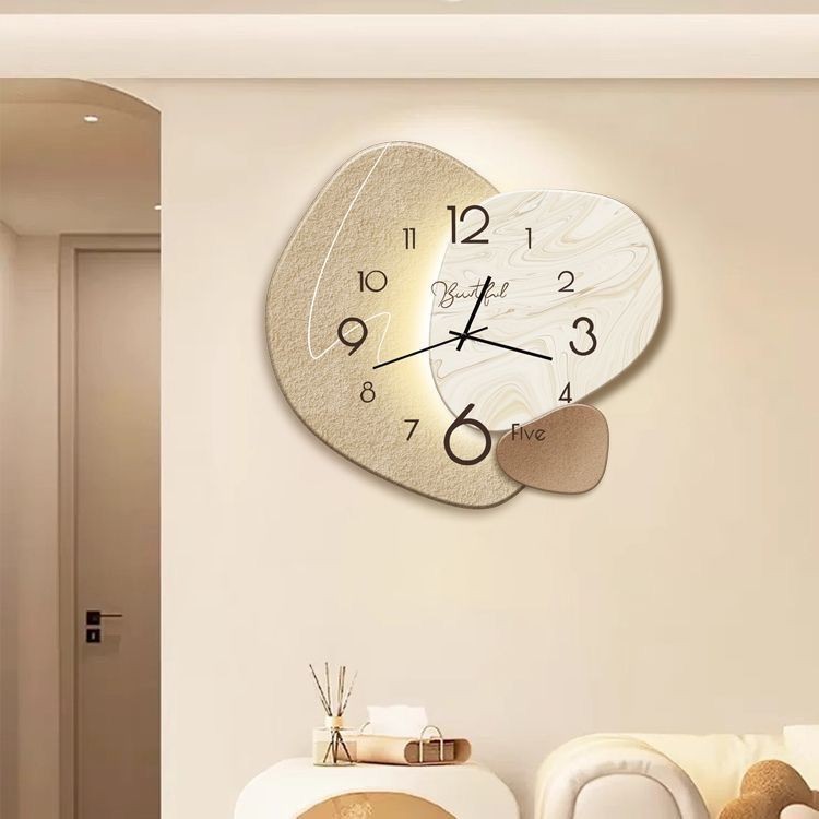 Modern Creative Wall Clock Home Decor Cream Style Aesthetic Clock ...