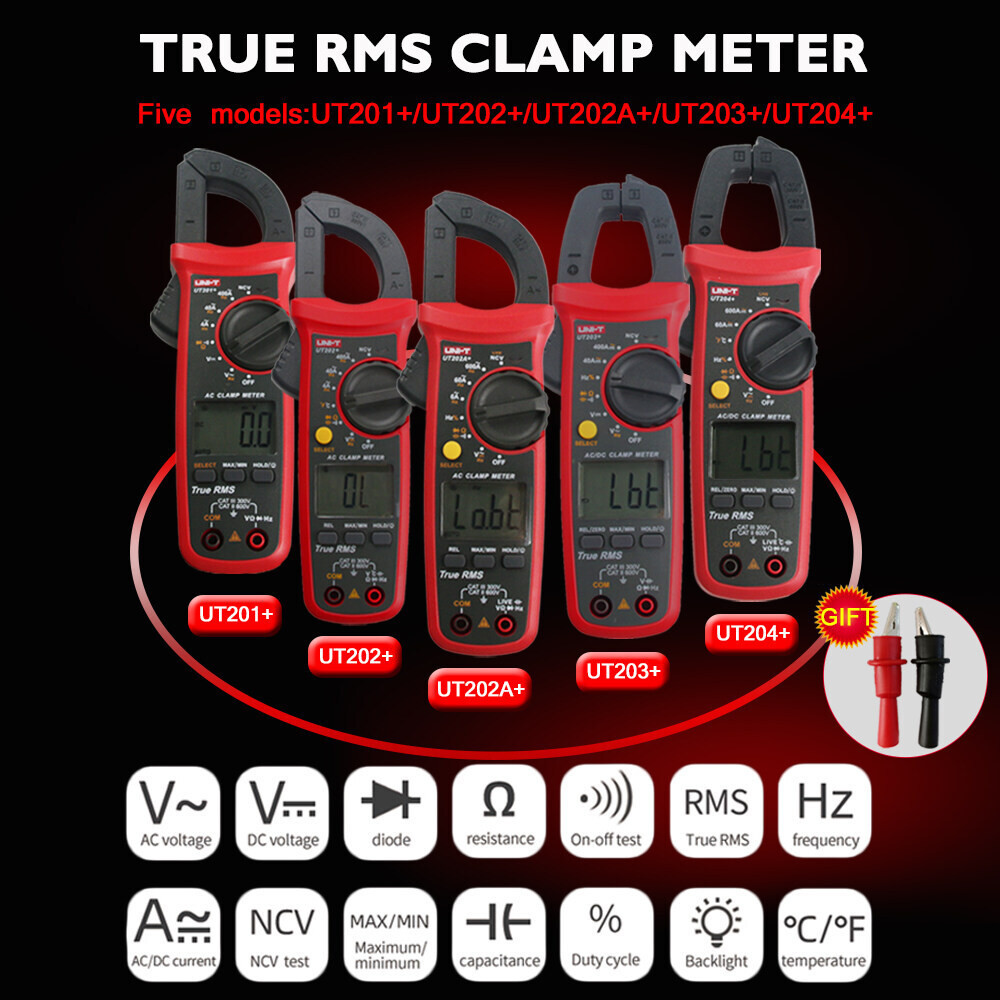 UT204 Plus Digital Clamp Meter UT203 True RMS Multimeter Automatic ...