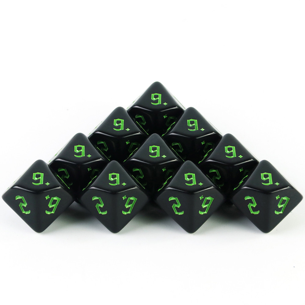 CHESSEX Set Di 7 Dadi Poliedrici Opachi Per GDR - Nero Con Numeri Bianchi, Lettura Facile - 2