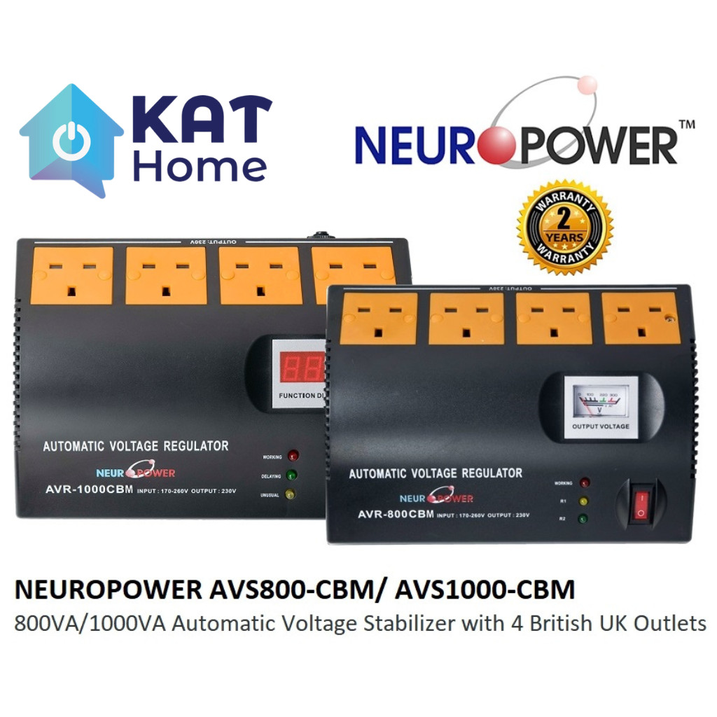NEUROPOWER AVR 800VA AVS800-CBM, 1000VA AVS1000-CBM AUTOMATIC VOLTAGE ...