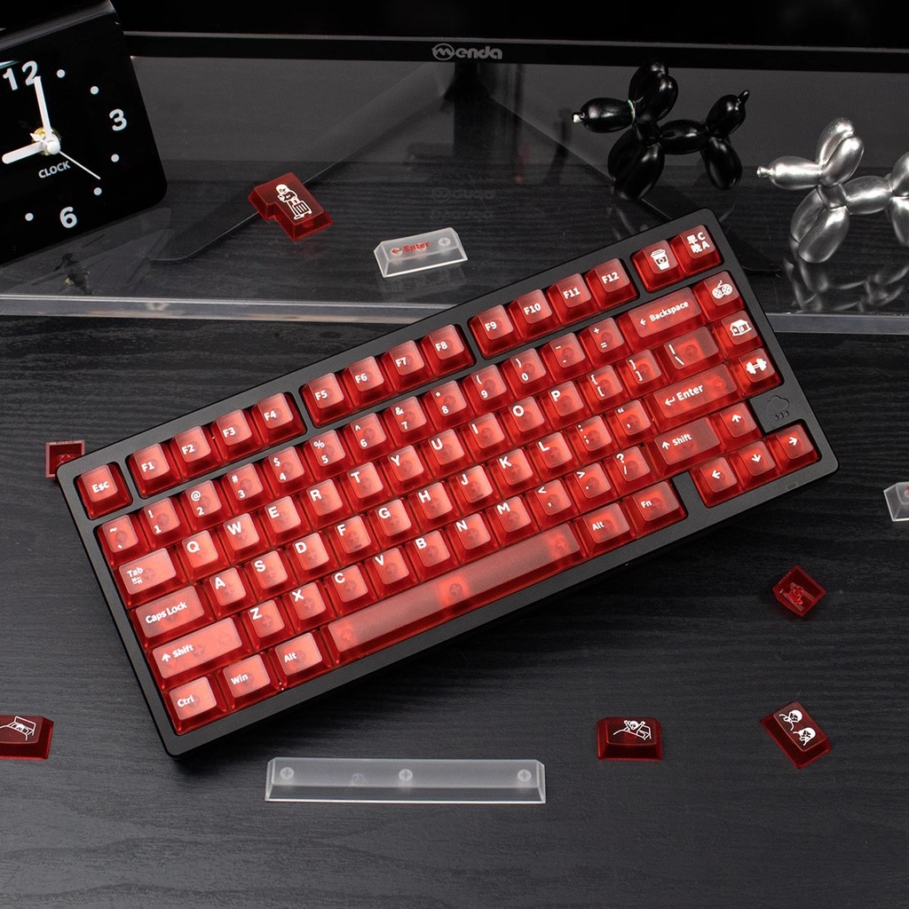 Multi-color Foggy Transparent Keycaps PBT/ PC RGB Shine Through custom ...