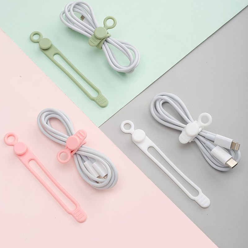 Reusable Silicone Cable Clip Organizer Tangle-Free Wire Tie Protector ...