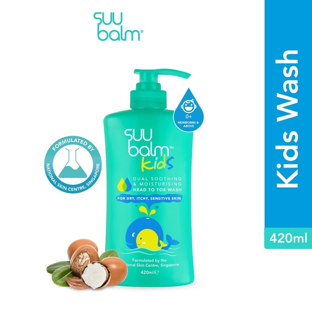 Suu Balm Kids Dual Soothing & Moisturising Head-to-Toe Wash 420ml ...