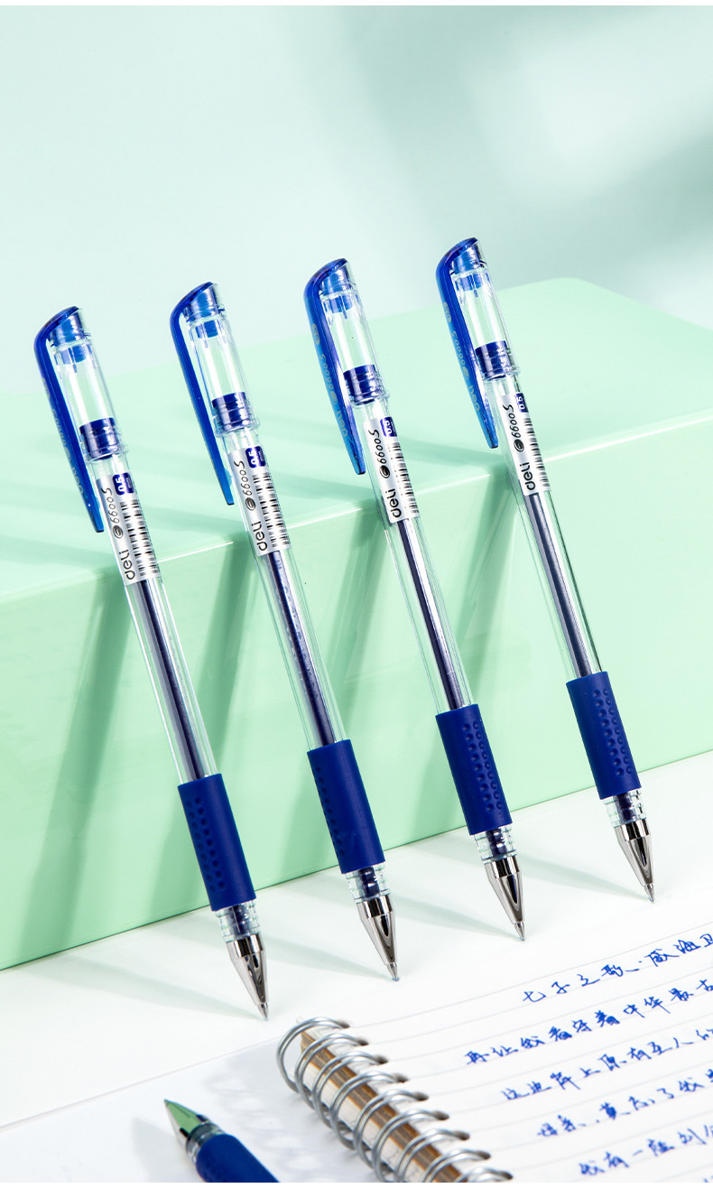 Deli DAILY Gel Pen 0.5mm Extra Smooth Writing Comfort Soft Grip Fast ...