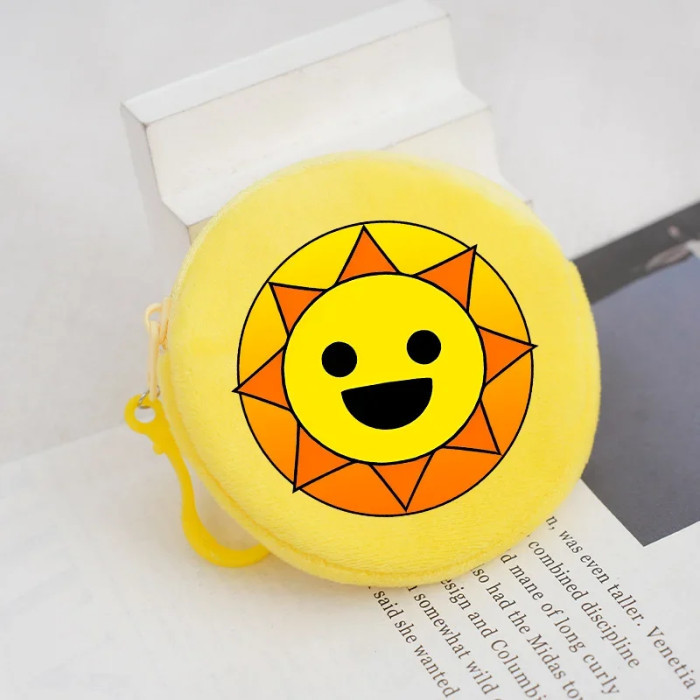 Sprunki Cartoon Plush Coin Wallet Cartoon Round Mini Zipper Cute Money ...