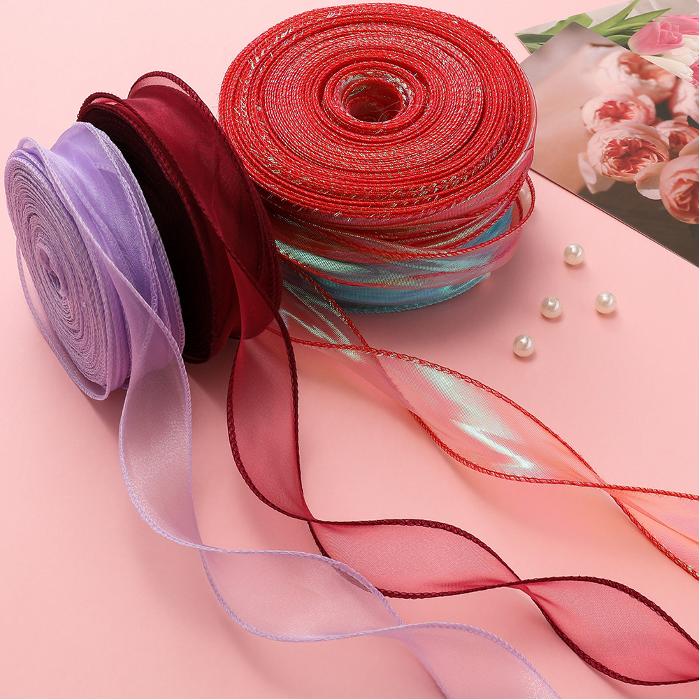 St.kunkka 40mm Fishtail Yarn Transparent Ribbon Colorful Chiffon Ribbon ...
