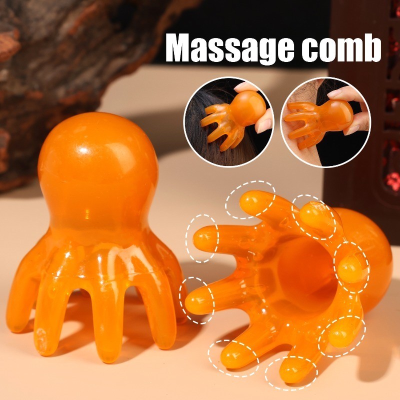 Octopus-shaped Acupressure Comb - Beauty Care Tool - Health Supplies ...