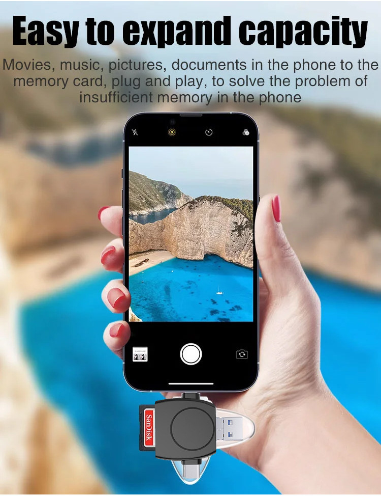 【HOT】Round Multifunction Card Reader for Android Phones Huawei ...