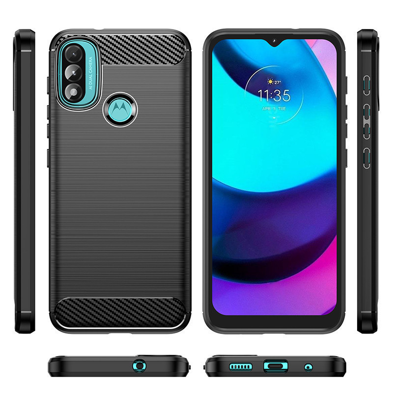 Anti-Slip Motorola Moto E20/E30/E40 Hybrid Case With Stand - Foto 8