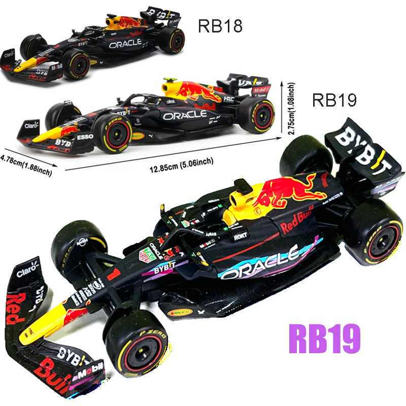 Bburago 1:43 RB18 New F1 Red Bull Racing RB19 Miami 1# Verstappen NO.11 ...