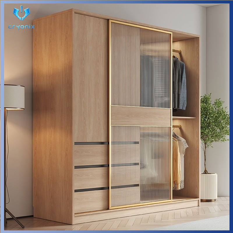 Glass Luxury Wardrobe Light Changhong Sliding Door Wardrobe Modern ...