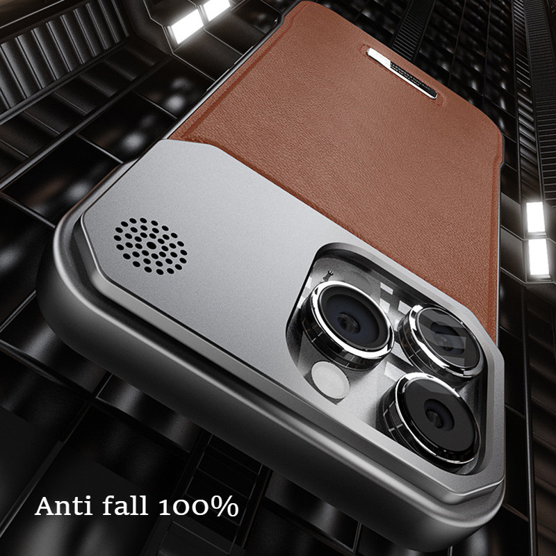 Premium Half Pack Borderless Magnetic PU Leather Phone Case Suitable ...