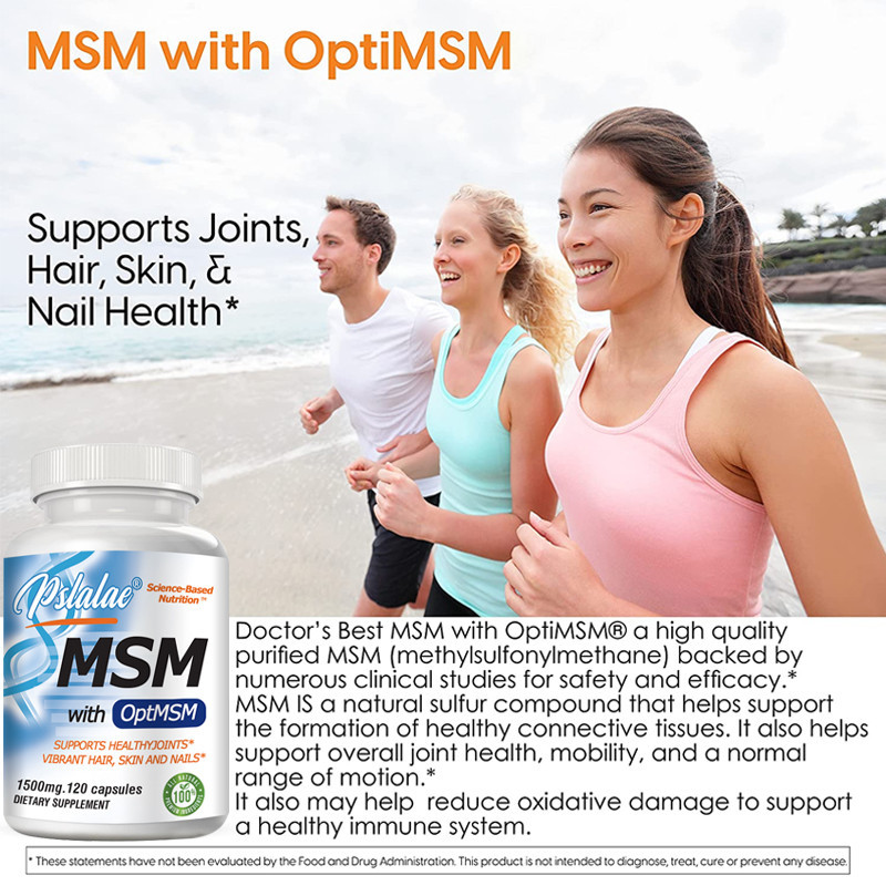 Pslalae Doctor's Best MSM with OptiMSM, Joint Support, Immune System ...