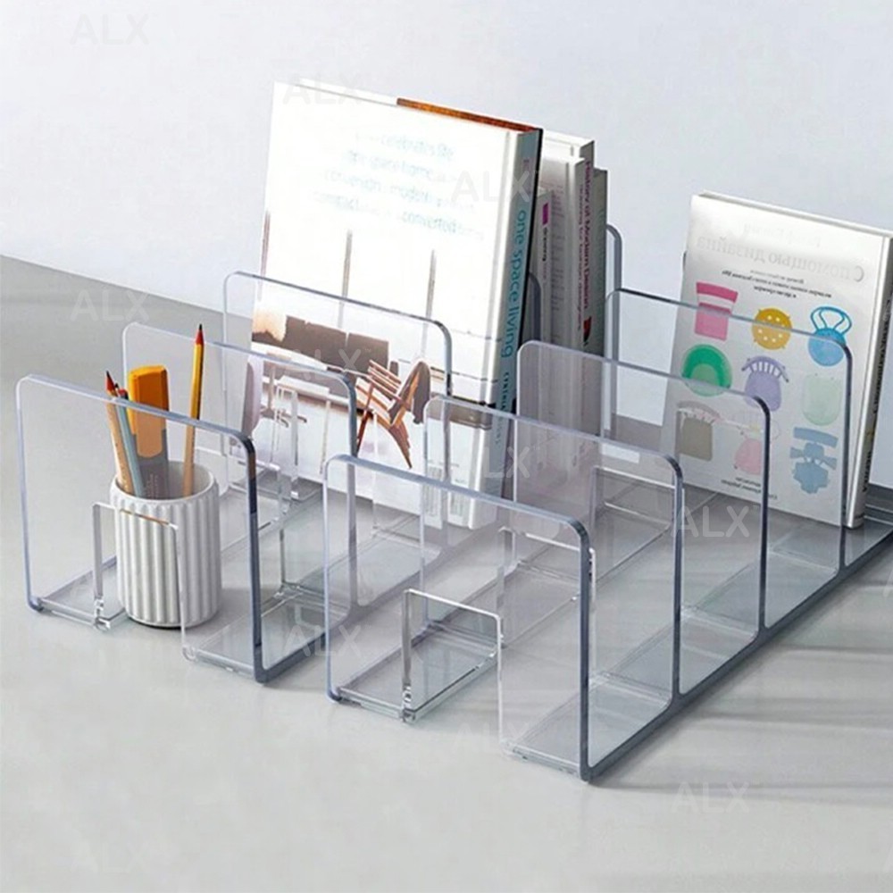 ALX 32CM Desktop Book Rack Bookend Organizer Divider Partition Book ...