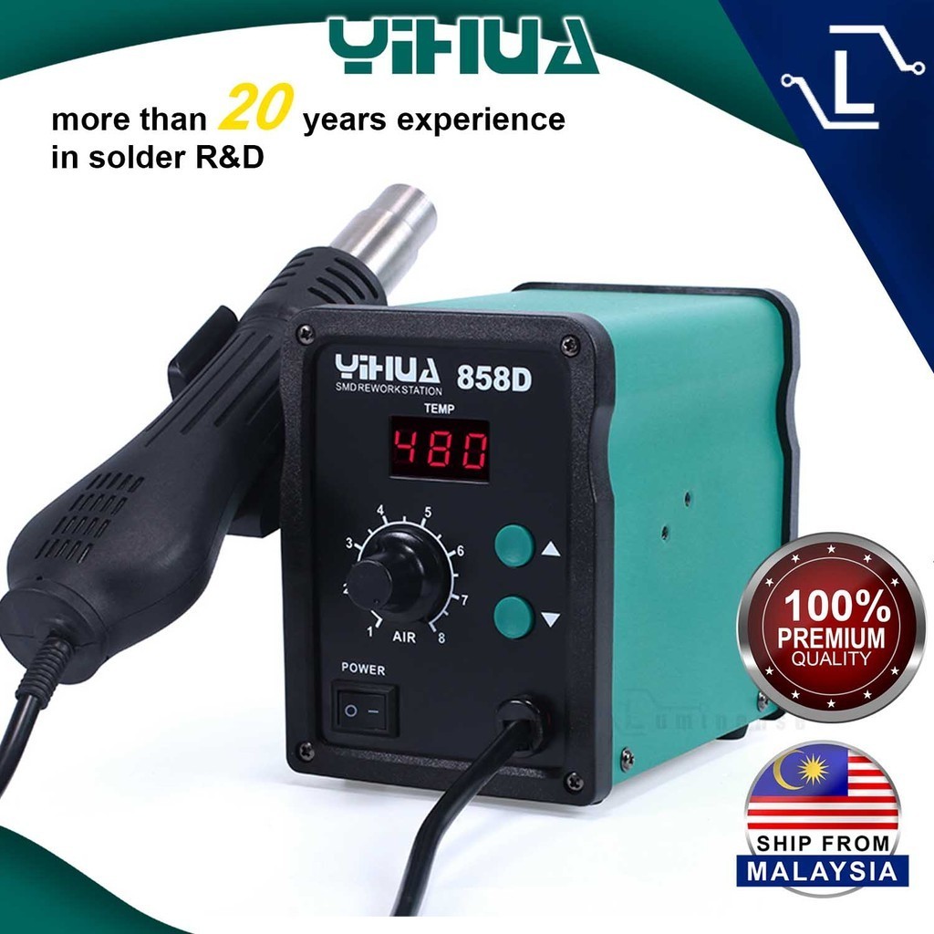 [Luminense] Yihua 858D Air Blower Rework Station LED Digital Display ...