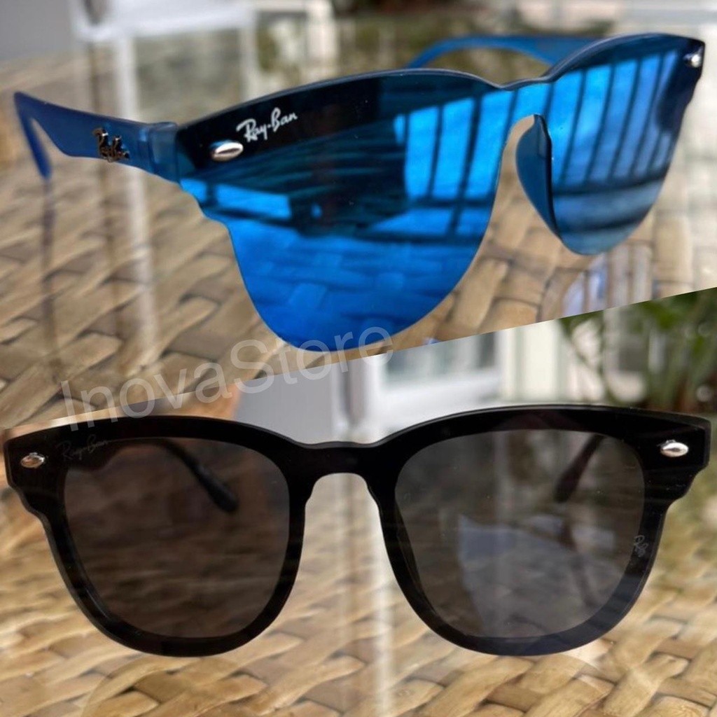 Children's Sunglasses Ray Ban Blaze Clubmaster Black Blue Mirror Launch ...