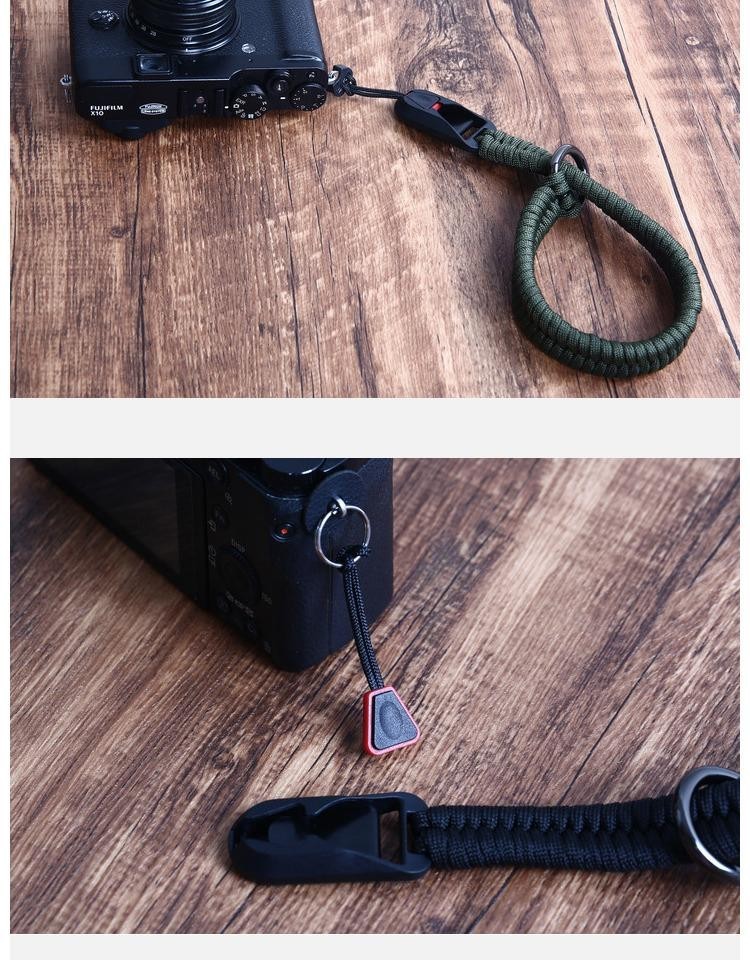 Woven Nylon Rope Hand Sling Adjustable Quick Release Camera Wrist Strap ...