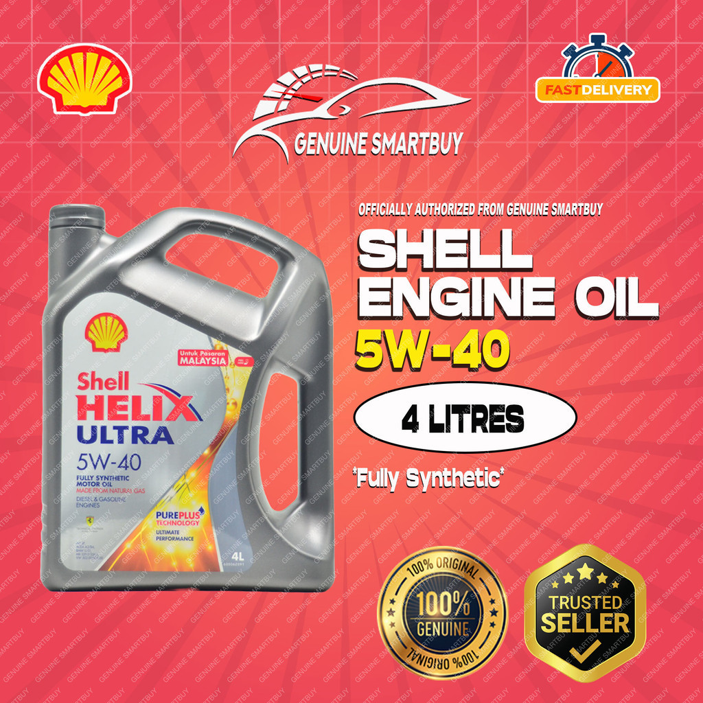 Shell Engine Oil 5w40 Minyak Hitam Kereta Perodua Proton Toyota Honda ...