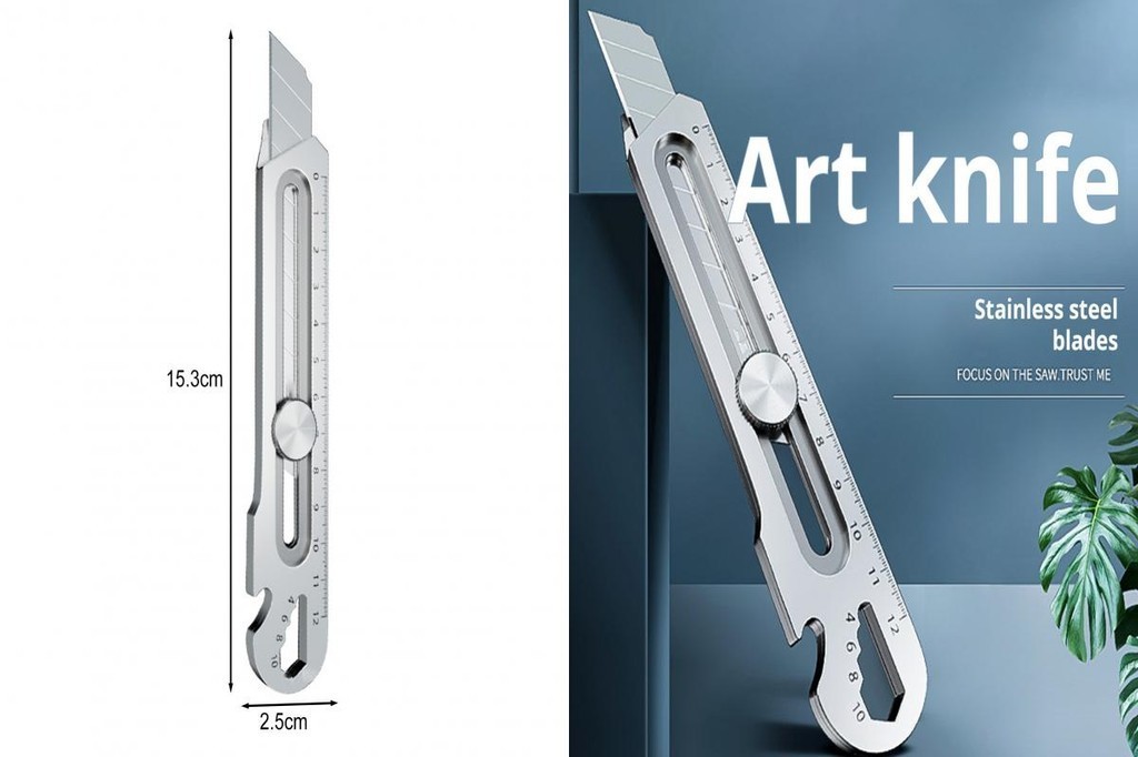 SGW_ Safety Lock Utility Cutter All-metal Stainless Steel Cutter ...