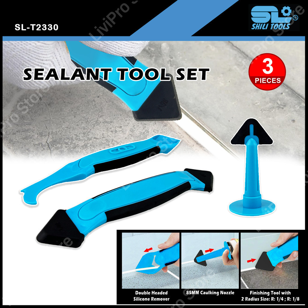 SHILI TOOLS 3pcs 3in1 Sealant Tool Set Silicon Plastic Remover Angle ...