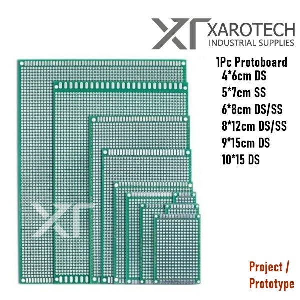 thumbnail image 2 of 10-Pack 2x8cm Double-Sided PCB Prototype Boards – FR-4 Universal 2 of 3