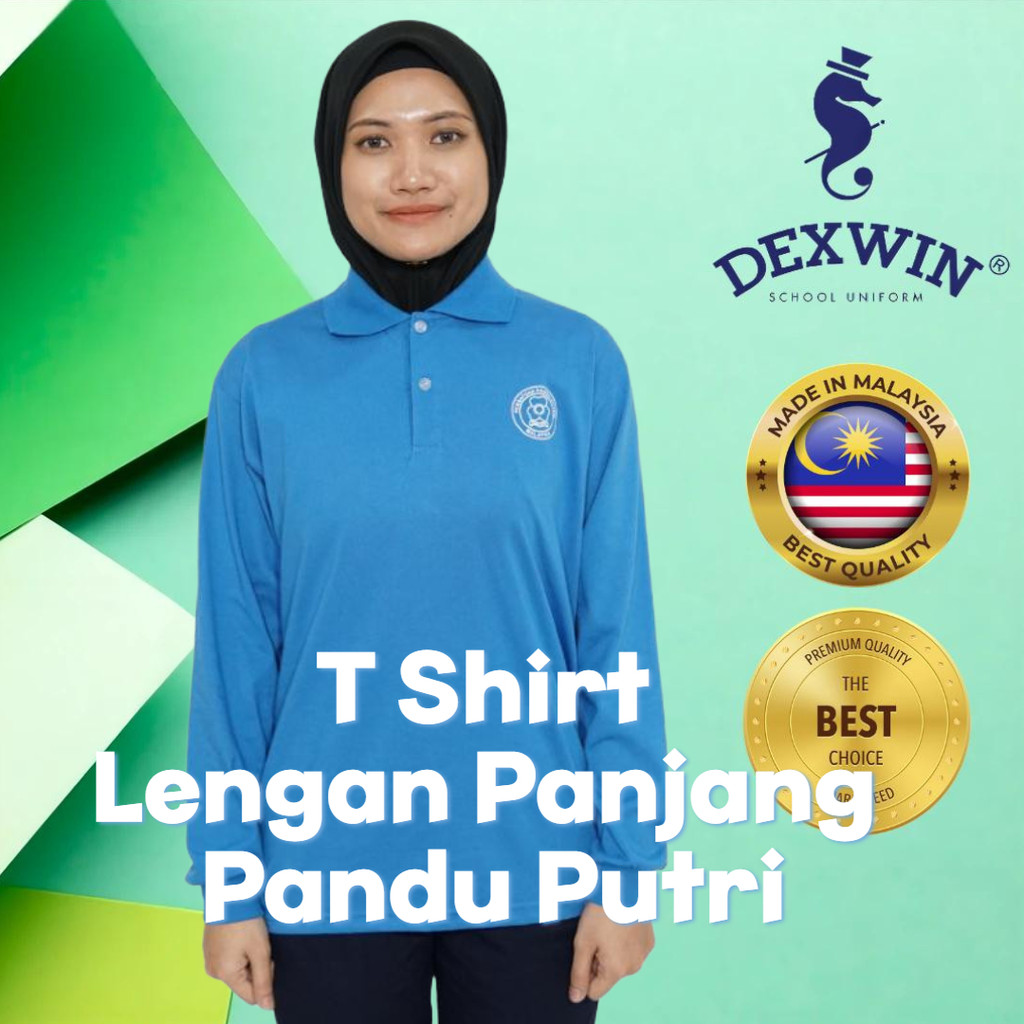 Dexwin T-shirt Co-curriculum Bercollar Lengan Panjang Kadet Polis Kadet ...