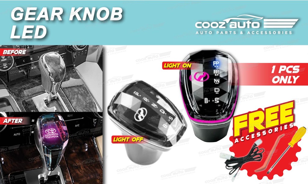 Perodua Alza Axia Aruz Ativa Bezza Alphard Crystal Gear Knob LED Shift ...