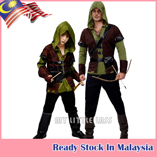 MYLITTLELASS Adult Kid Hunter Peter Pan Fairy Tale Huntsman Robin Hood ...